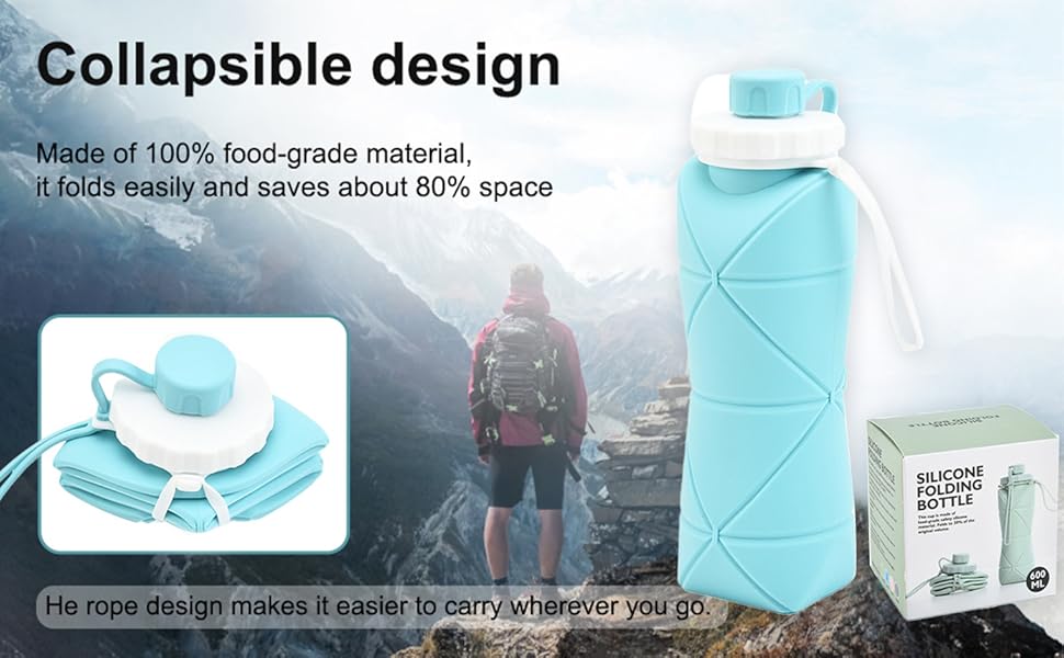 SILICONE FOLDABLE WATER BOTTLE