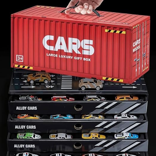48 Pcs Car Container 48 Pcs Pull Back Mini Car Toy