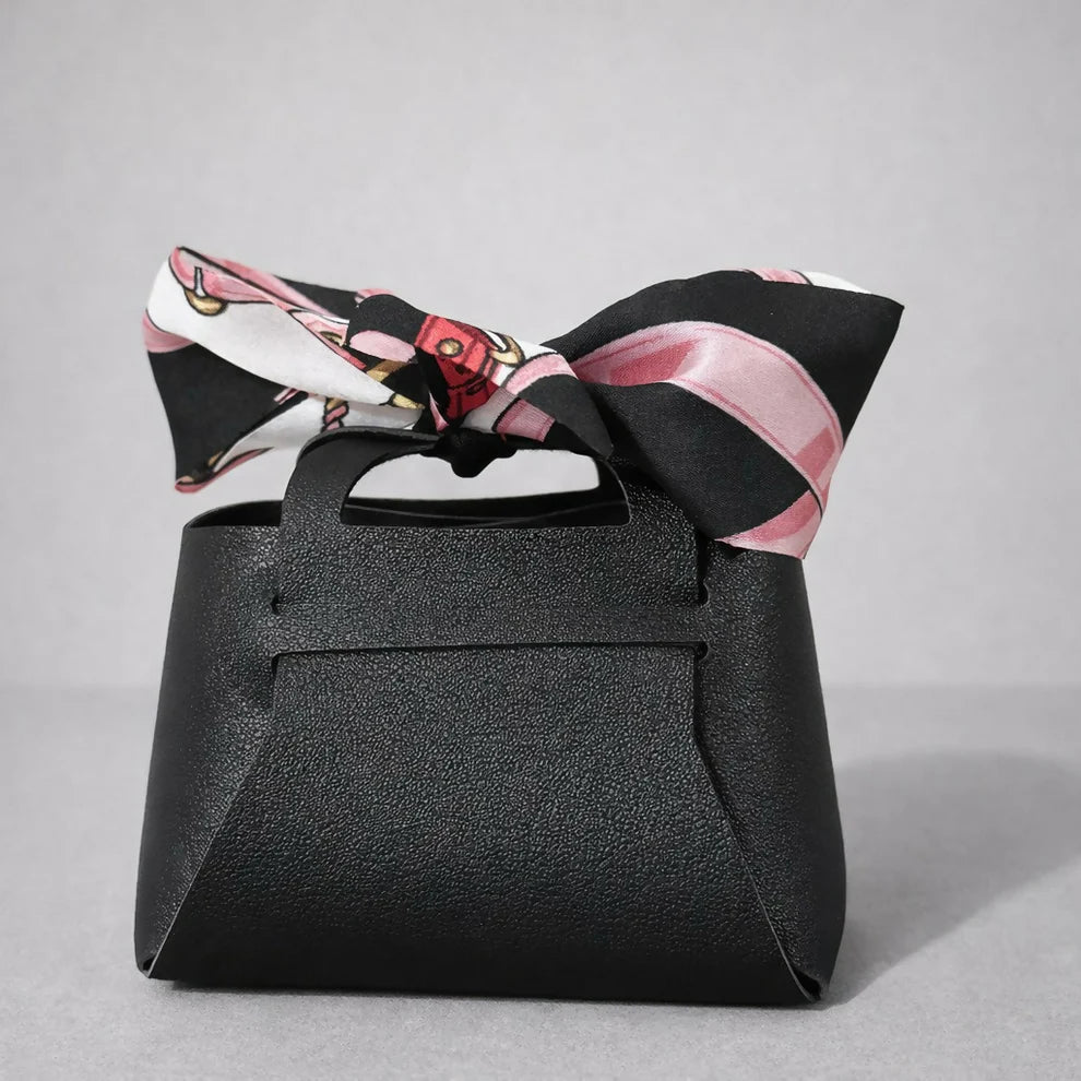 Mini Handheld Bag for Women with Bow Accent