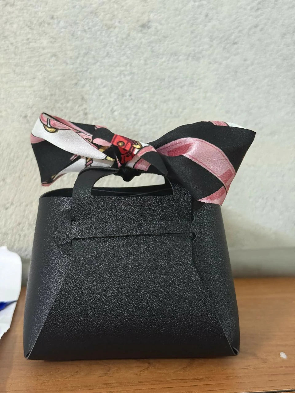 Mini Handheld Bag for Women with Bow Accent