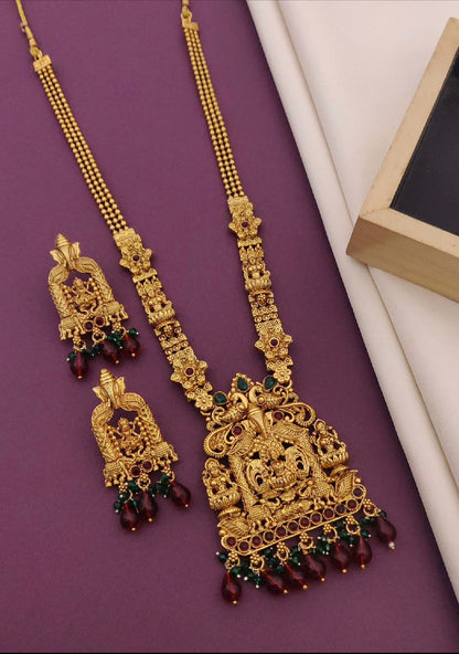 Lakshmi Antique Gold Plated Temple Haram