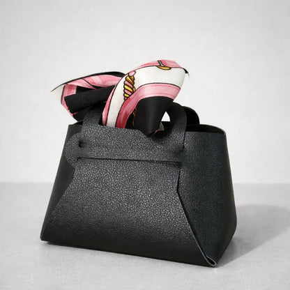 Mini Handheld Bag for Women with Bow Accent